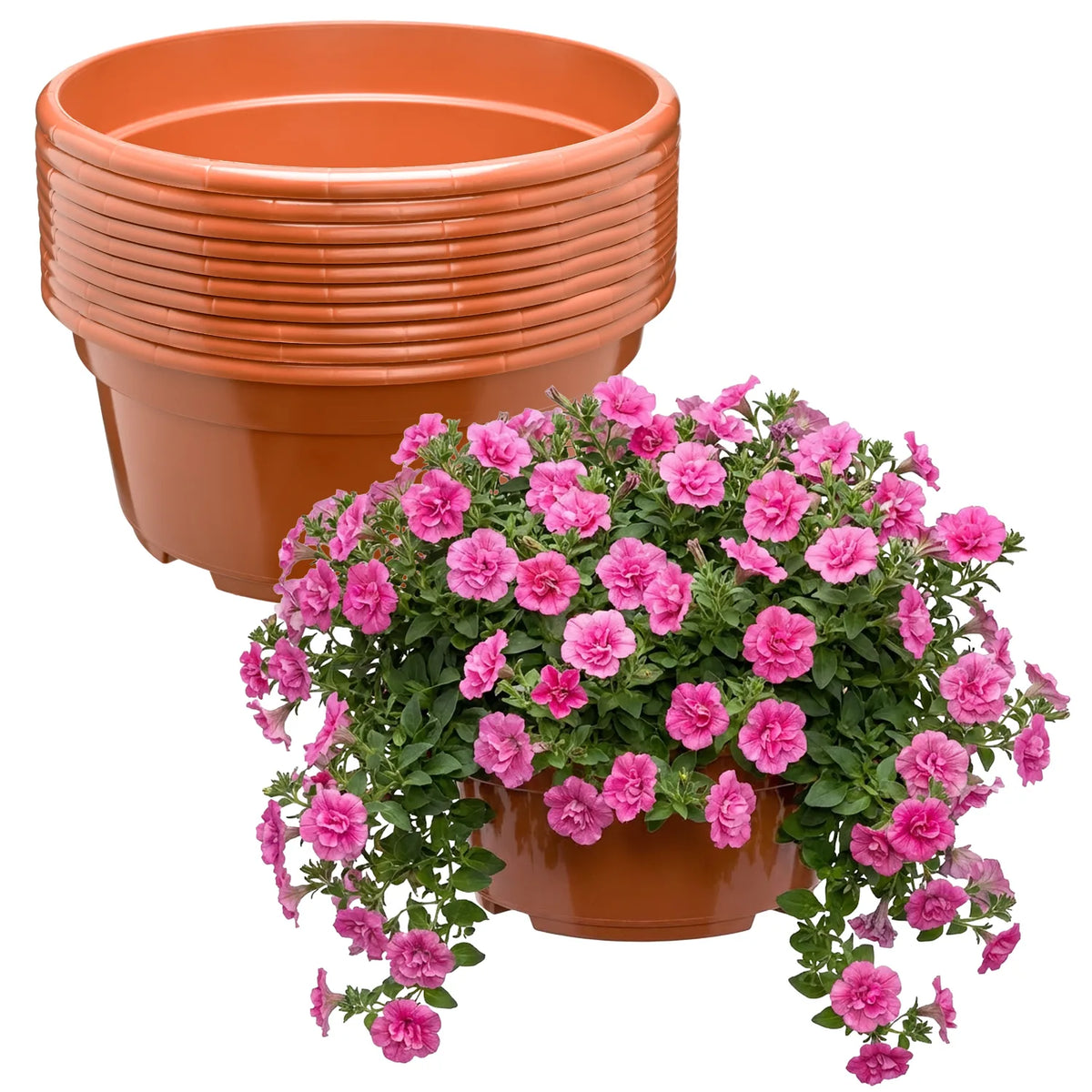 #Größe_Ø25 x 11,5 cm (4,7L)#Set_10 Töpfe#Farbe_Terrakotta