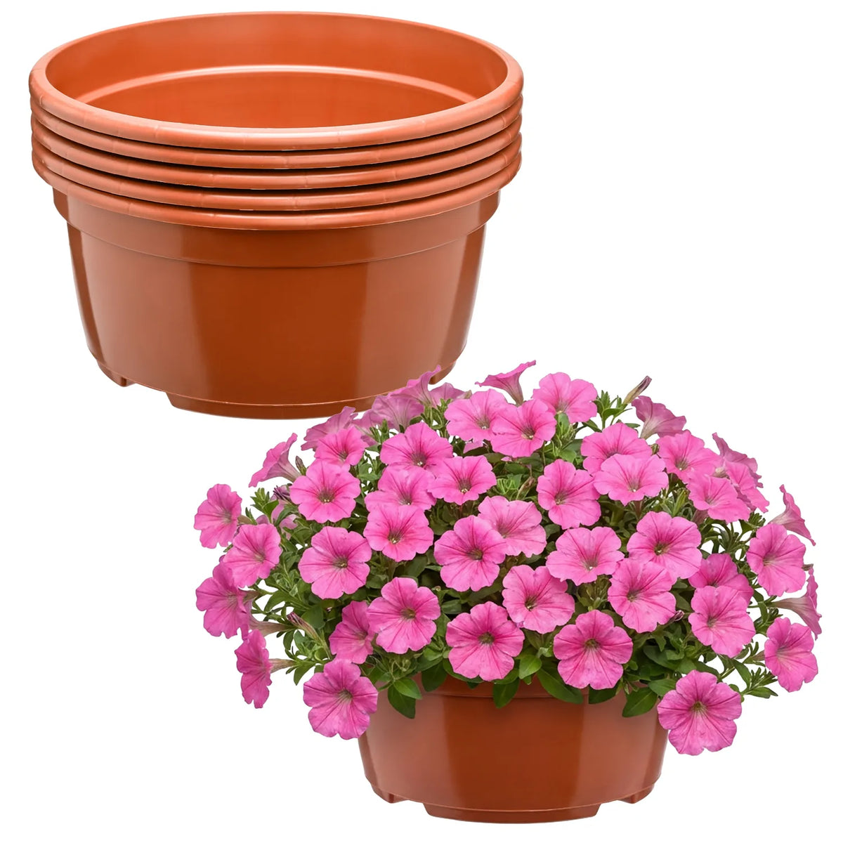 #Größe_Ø 19 x 9,5 cm (2,2L)#Set_5 Töpfe#Farbe_Terrakotta