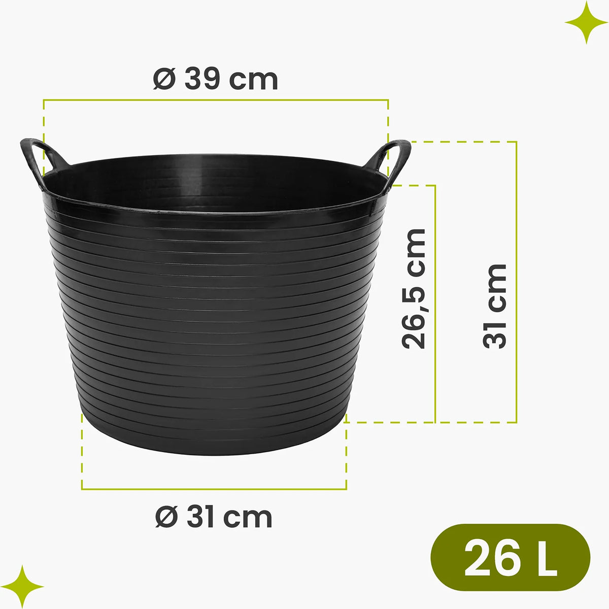 #Farbe_Schwarz#Größe_26 L