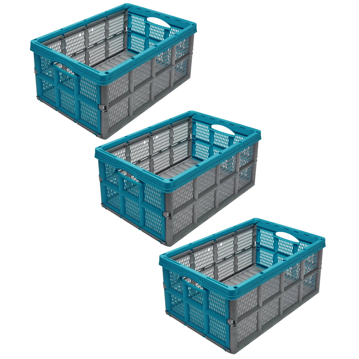 #Farbe_Grau/Türkis#Set_3 Klappboxen