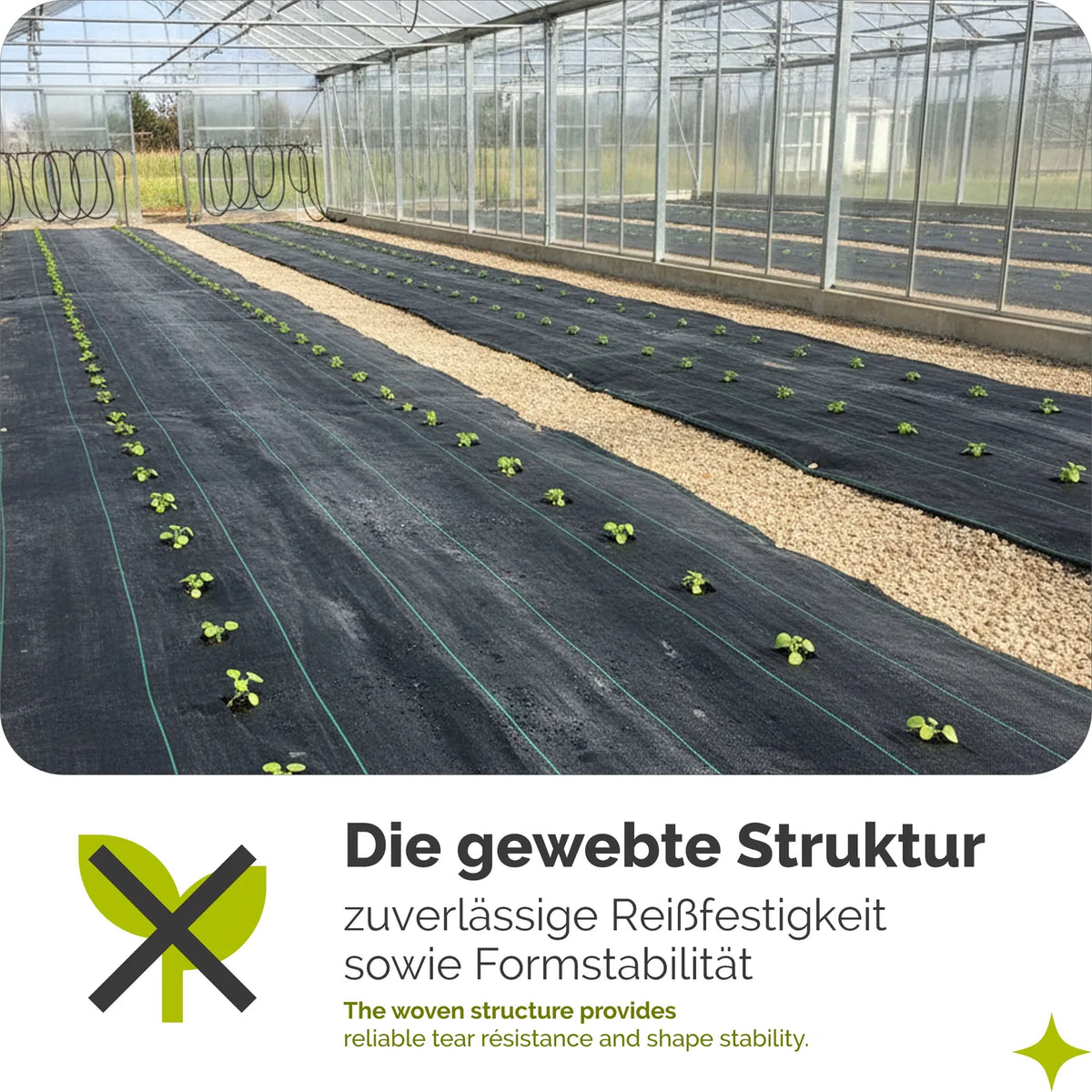 Unkrautvlies 100 g/m² wasserdurchlässig aus PP Gewebe Gartenvlies GD-0192