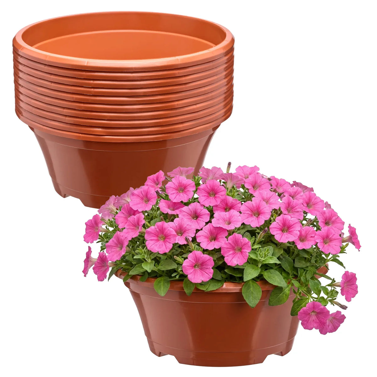 #Größe_Ø 22,5 x 9 cm (2L)#Set_10 Töpfe#Farbe_Terrakotta