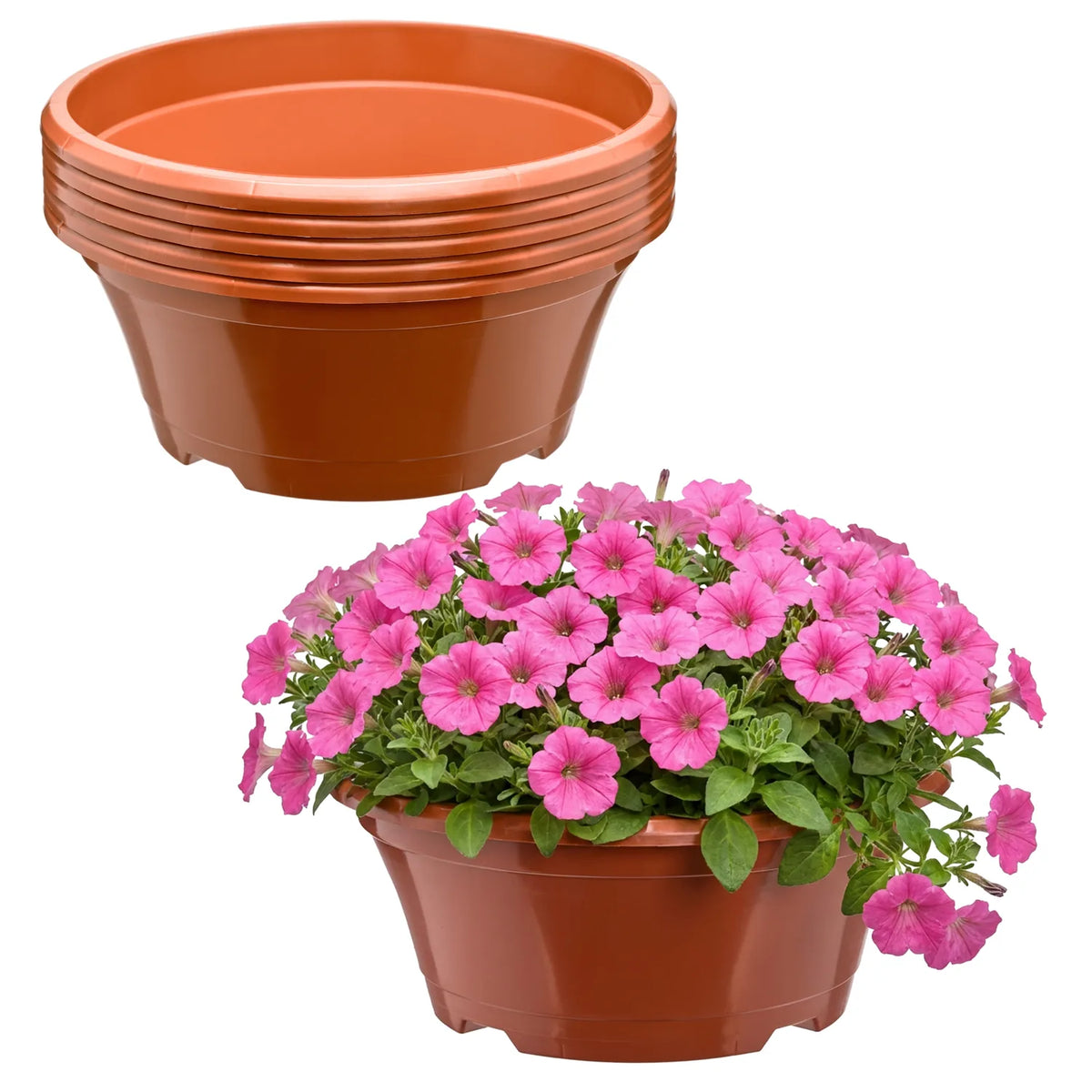 #Größe_Ø 22,5 x 9 cm (2L)#Set_5 Töpfe#Farbe_Terrakotta