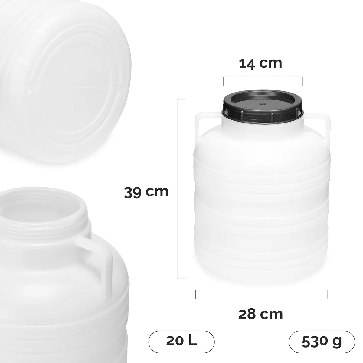 #Farbe_Weiß#Kapazität_20 L