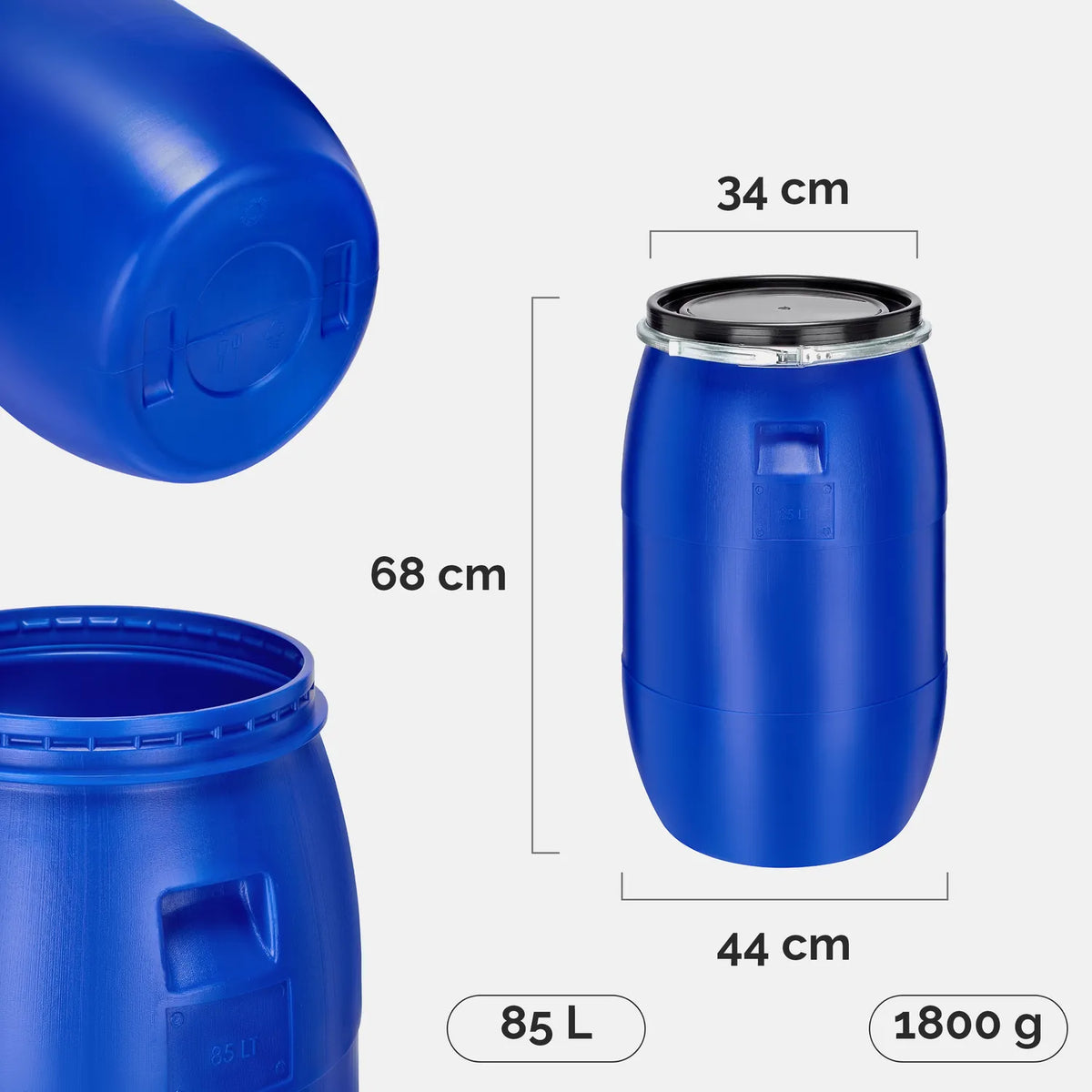 #Farbe_Blau#Kapazität_85 L