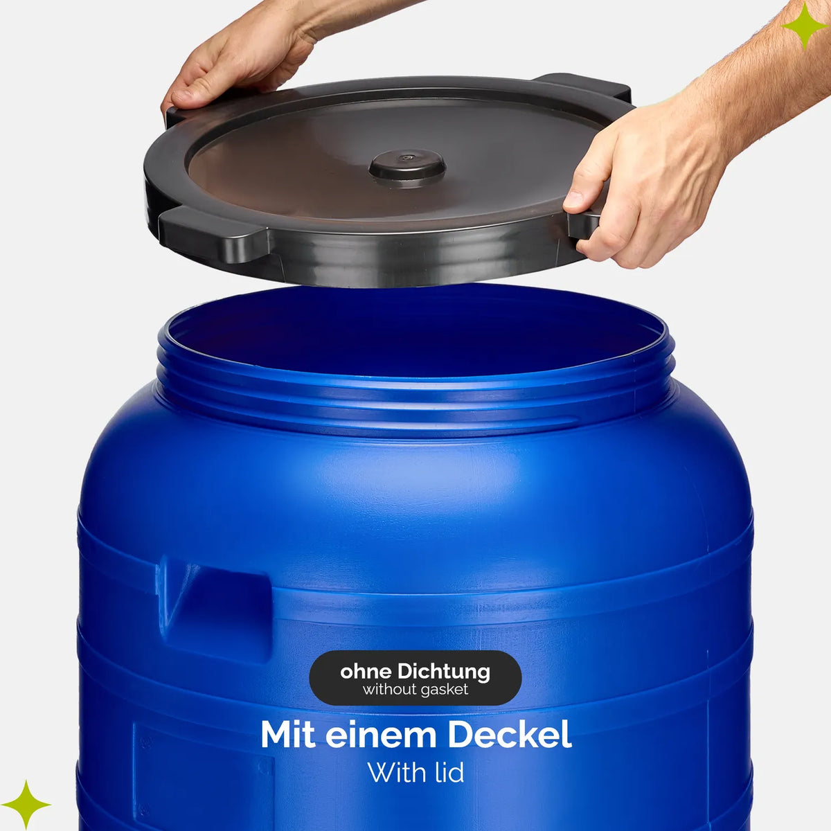 BPA-freies Fass mit Hahn Universalfass Regenfass für Garten GD-0092