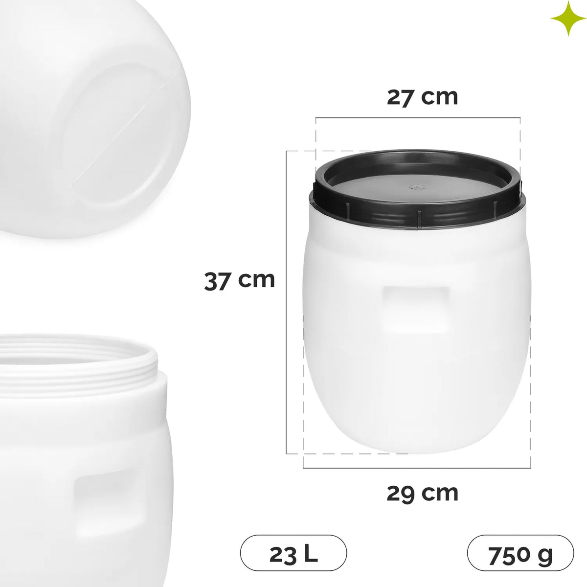 #Farbe_Weiß#Kapazität_23 L