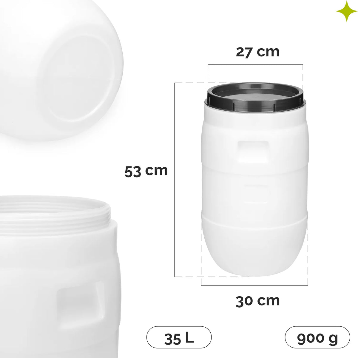 #Farbe_Weiß#Kapazität_35 L