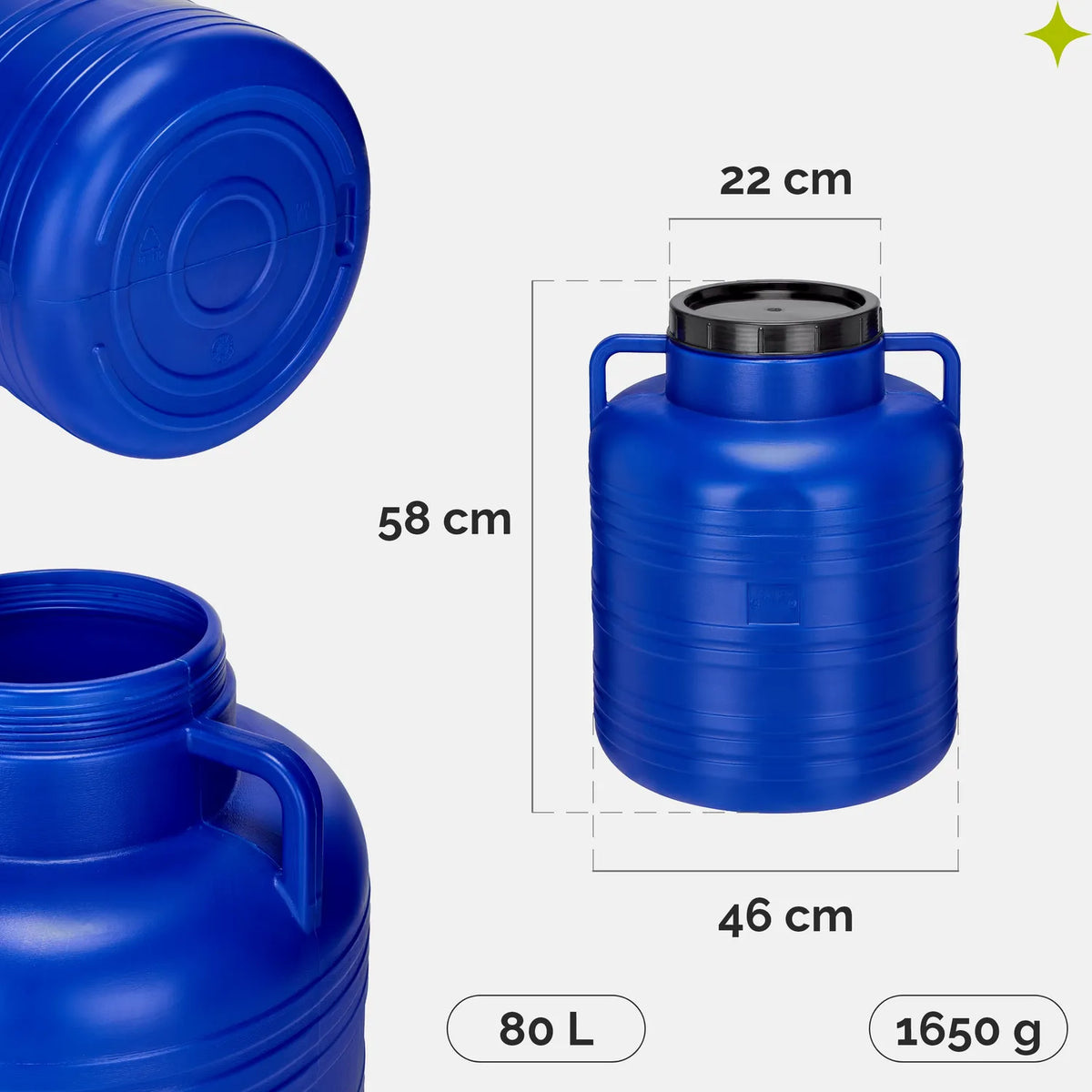 #Farbe_Blau#Kapazität_80 L