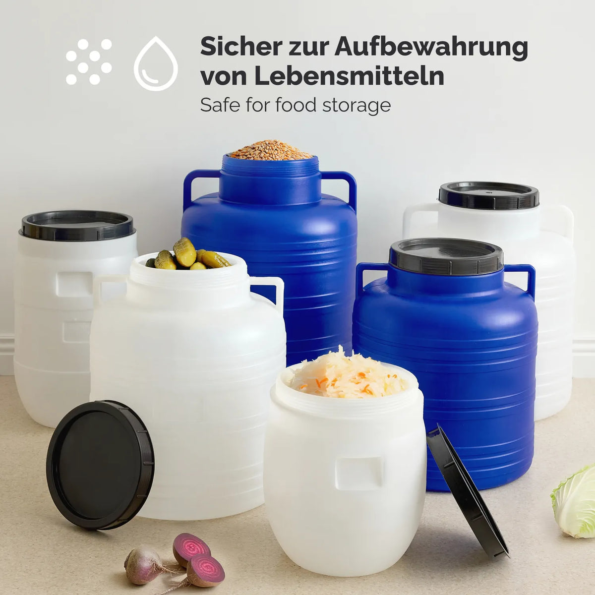 BPA-freies Fass Behälter mit Deckel für Lebensmittel sowie GD-0087
