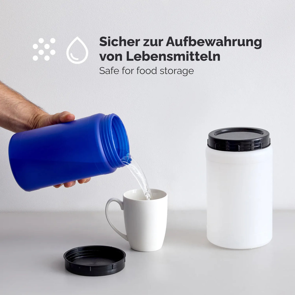 2L Behälter mit Deckel Weithalsfass BPA-frei GD-0085