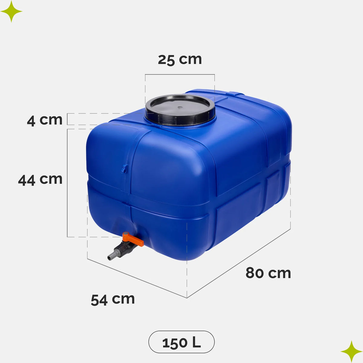 #Farbe_Blau#Kapazität_150 L