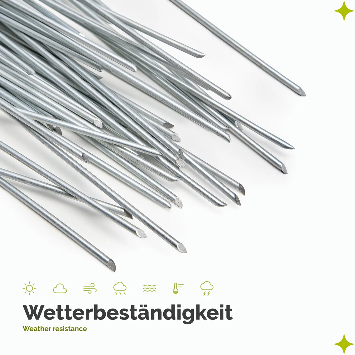 Metall Erdanker Bodenanker für Unkrautvlies und Gartenvlies GD-0179