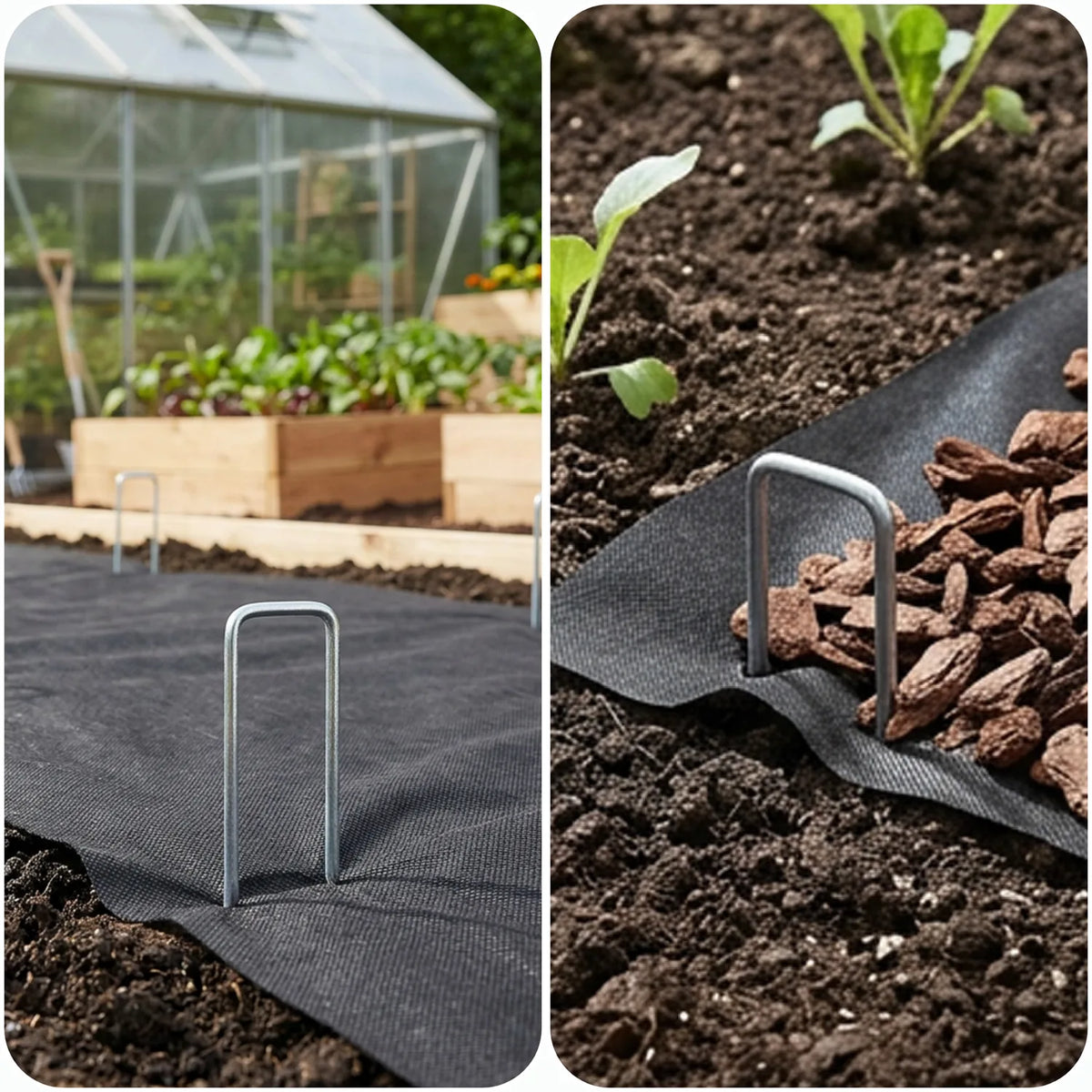 Metall Erdanker Bodenanker für Unkrautvlies und Gartenvlies GD-0179