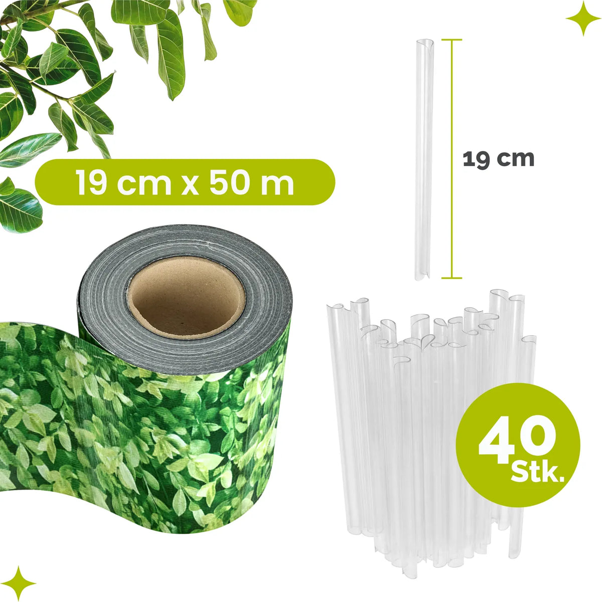 #Farbe_Blattgrün#Größe_19 cm x 50 m