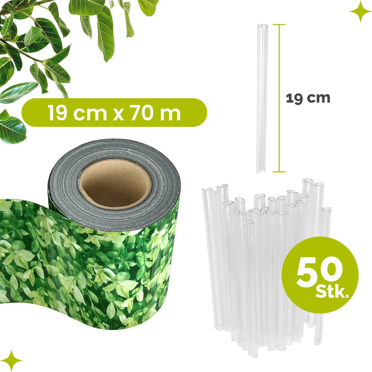 #Farbe_Blattgrün#Größe_19 cm x 70 m