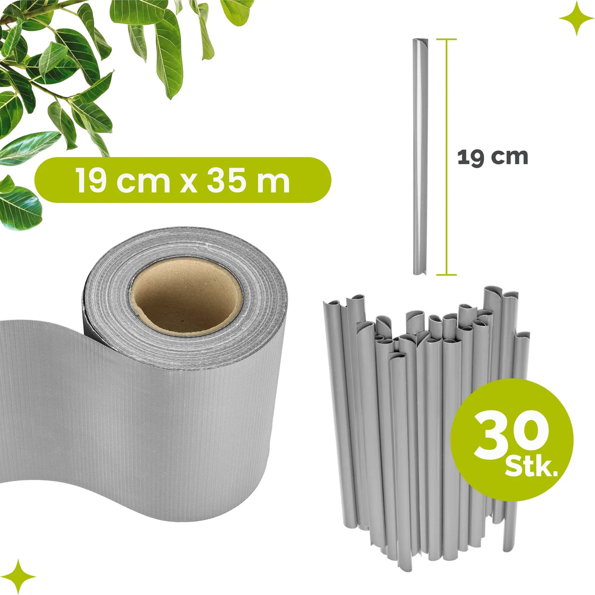 #Farbe_Grau RAL7040#Größe_19 cm x 35 m