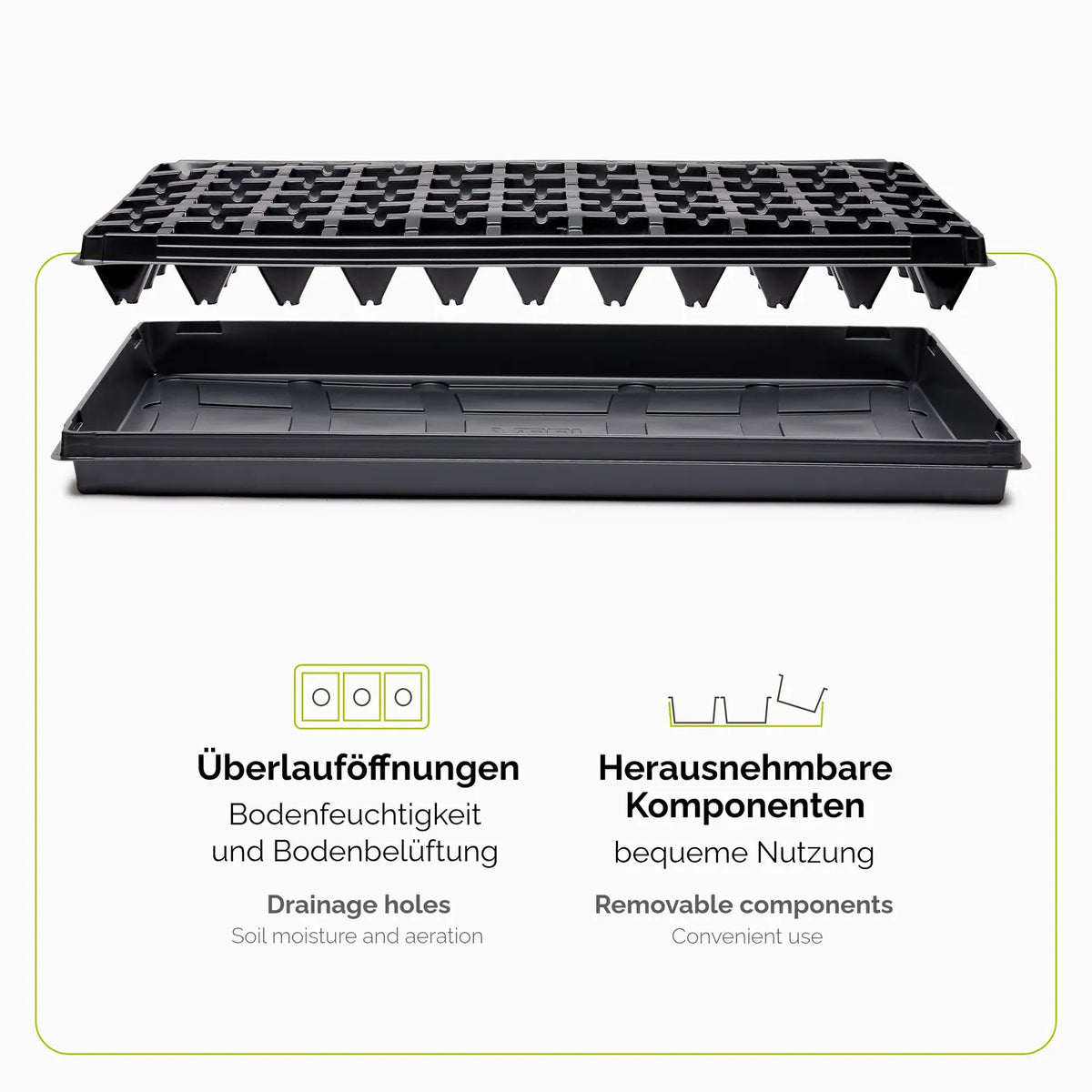 Anzuchtplatte Anzucht Schale Pflanzschale Keimschale GD-0066