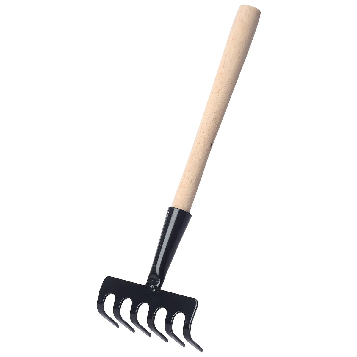 Kleine Handharke 6 Zähne für den Garten Kleine Harke aus Metall Blumenrechen Mini Harke GD-0003