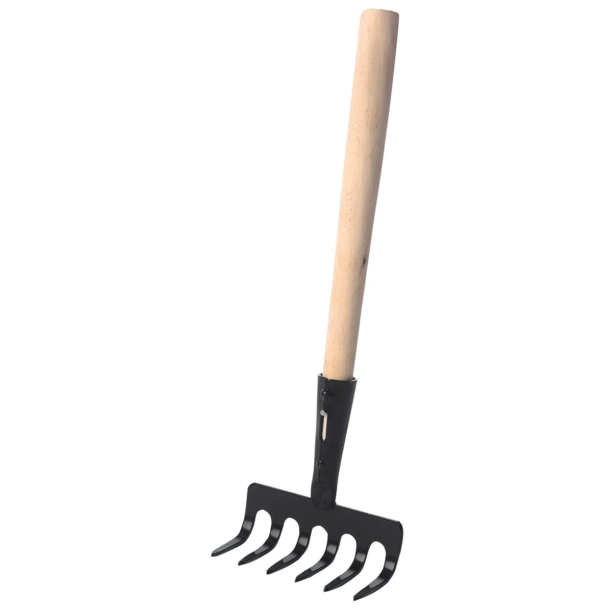 Kleine Handharke 6 Zähne für den Garten Kleine Harke aus Metall Blumenrechen Mini Harke GD-0003