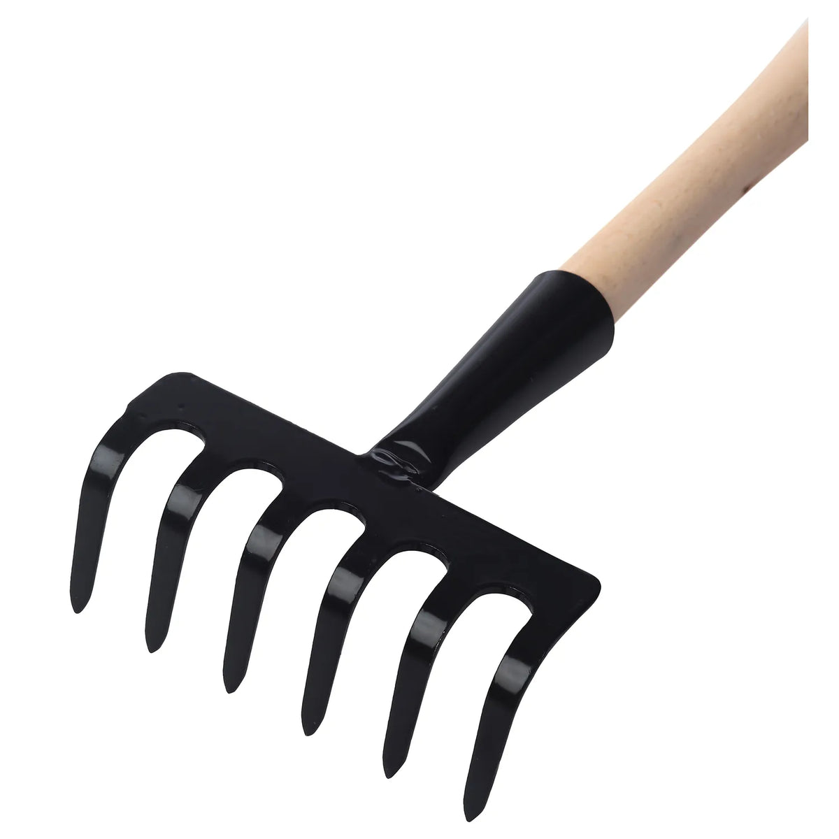 Kleine Handharke 6 Zähne für den Garten Kleine Harke aus Metall Blumenrechen Mini Harke GD-0003